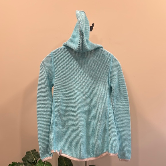 ivivva by Lululemon Dream Embrace Wrap Blue Silver Hooded Sweater - Picture 5 of 12